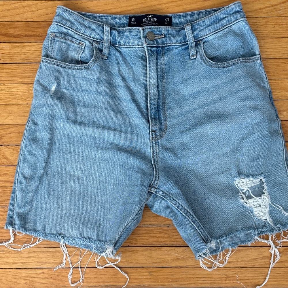 Hollister Women’s Distressed Blue Jean Shorts